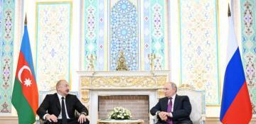  Azerbaijani, Russian presidents meet in Dushanbe 