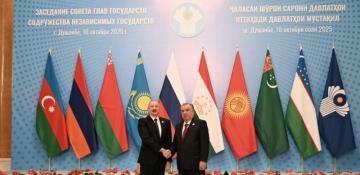 President Aliyev arrives at Palace of Nation in Dushanbe to attend CIS summit