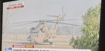 Trump watches hostage release livestream while en route to Israel