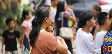 A magnitude 5.7 earthquake struck off the coast of the Philippines