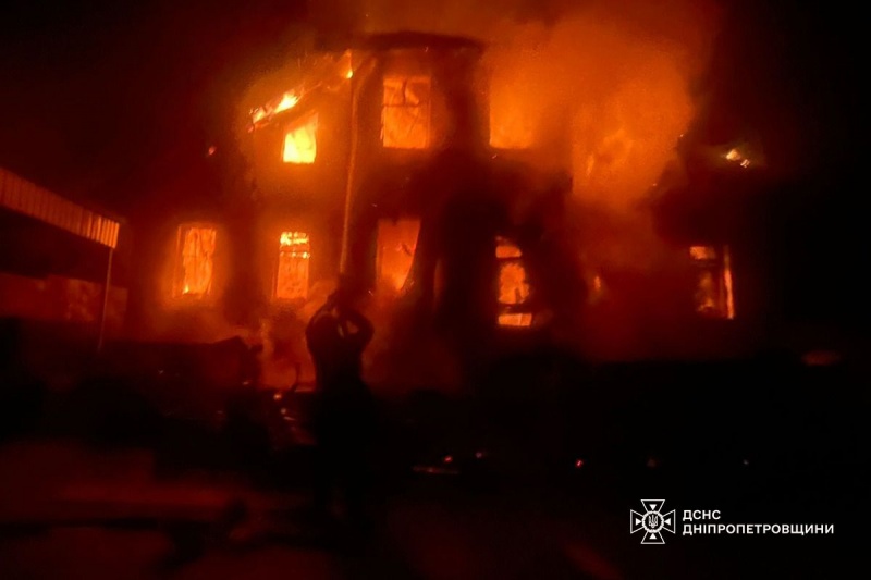 Church dome catches fire in Ukraine’s Nikopol after Russian drone attack