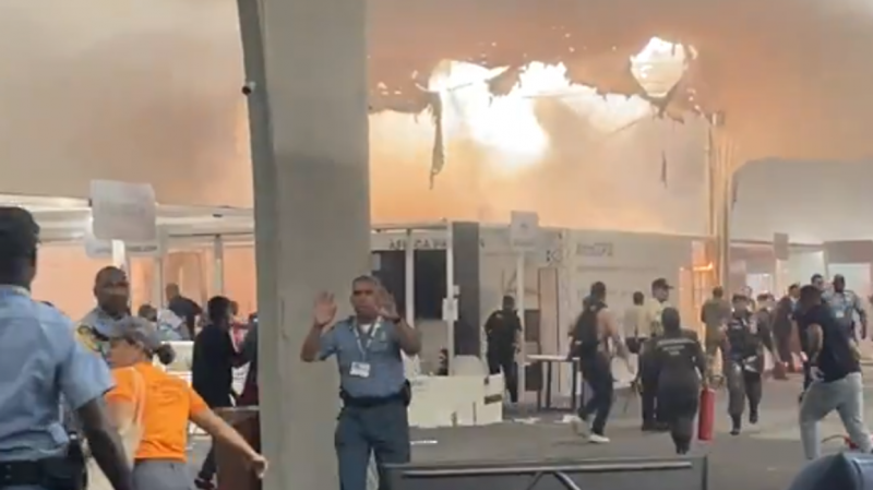 Fire erupts at COP30 climate talks pavilion