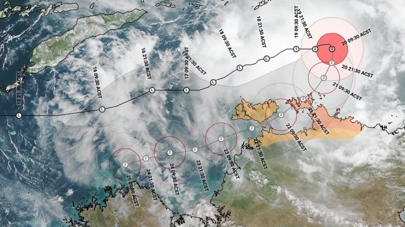 Tropical Cyclone Fina intensifies as it approaches northern Australia