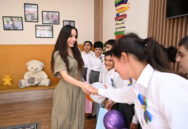 Leyla Aliyeva visits boarding school for children with disabilities in Lankaran