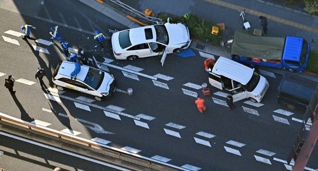 At least one dead as car rams into pedestrians in Tokyo