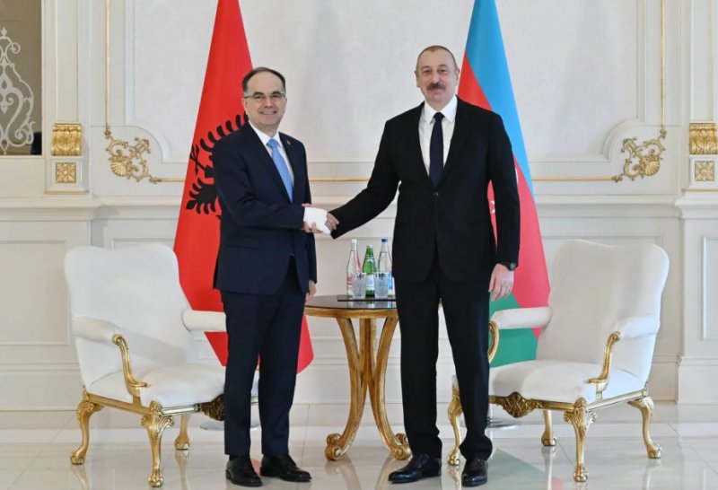 Azerbaijan's president praises strong ties with Albania