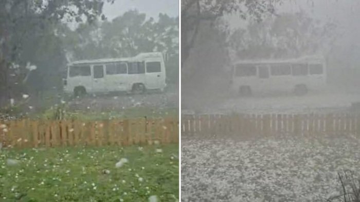  Watch: Massive hail pounds Queensland as severe storms batter Australia