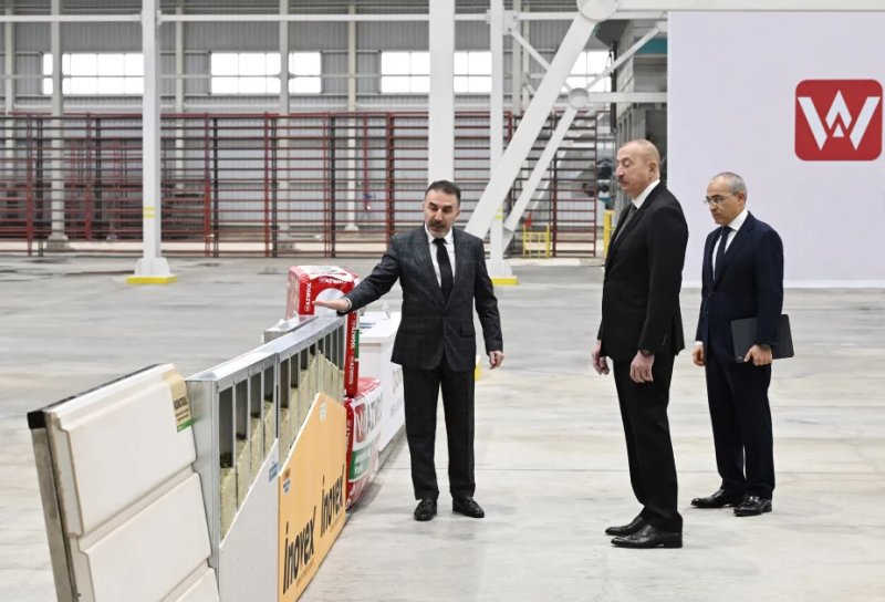 News about - President Aliyev inaugurates AZWOOL mineral rock wool plant