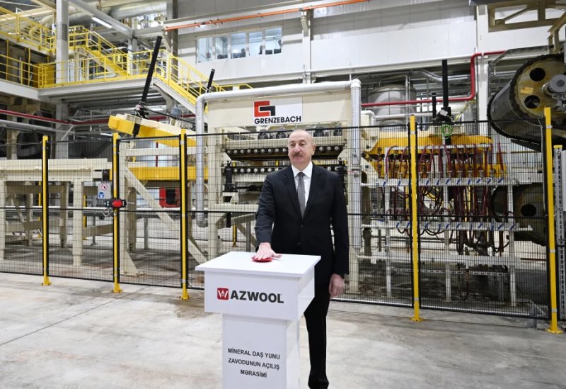 News about - President Aliyev inaugurates AZWOOL mineral rock wool plant