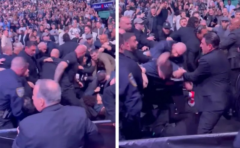 Large brawl erupts between Dillon Danis and Islam Makhachev’s team in chaotic UFC 322 scene  -VIDEO 