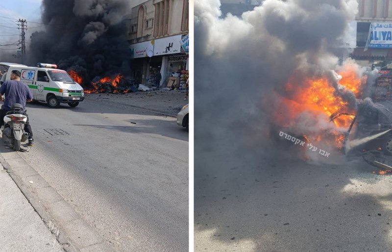 Israeli drone targets car in Southern town, Hezbollah figure reported as target -  VIDEO 