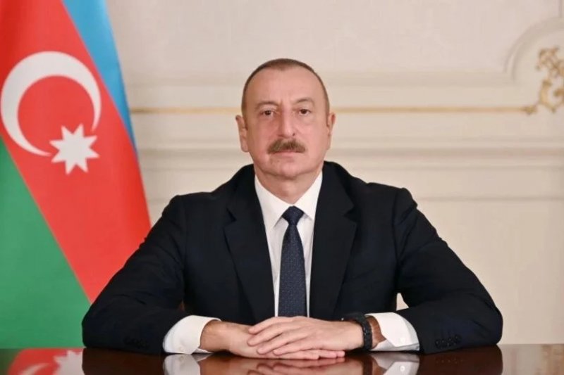 Ilham Aliyev shares post on National Flag Day 