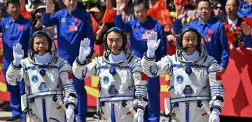 Three Chinese astronauts stranded in space after capsule hit by space debris
