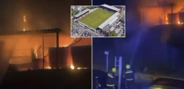Fire breaks out at St James Park stadium in Exeter - VIDEO 