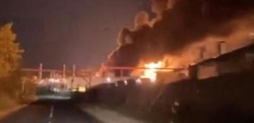 Russia's Saratov hit by overnight drone attack, fire erupts near oil refinery -  VIDEO 