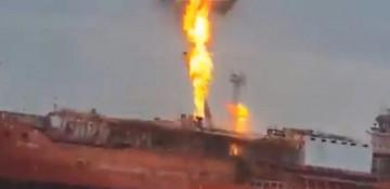 Romania evacuates border village after Russian drone attack sparks LPG fire in Ukraine -  VIDEO 