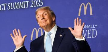 Trump touts economic progress in meeting with McDonald’s owners 