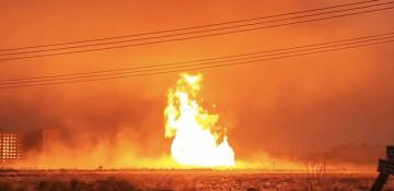 Explosion on major gas pipeline near Russia's Omsk sparks massive fire -  VIDEO 