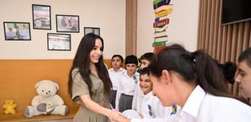 Leyla Aliyeva visits boarding school for children with disabilities in Lankaran