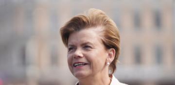 Latvian Foreign Minister Baiba Braze arrives in Kyiv 