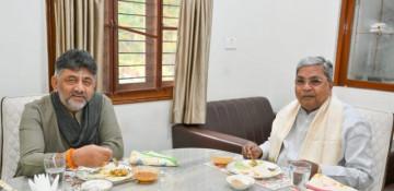 Siddaramaiah, Shivakumar deny rift after talks 