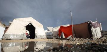 Severe storm threatens Gaza’s fragile tents, putting hundreds of thousands at risk