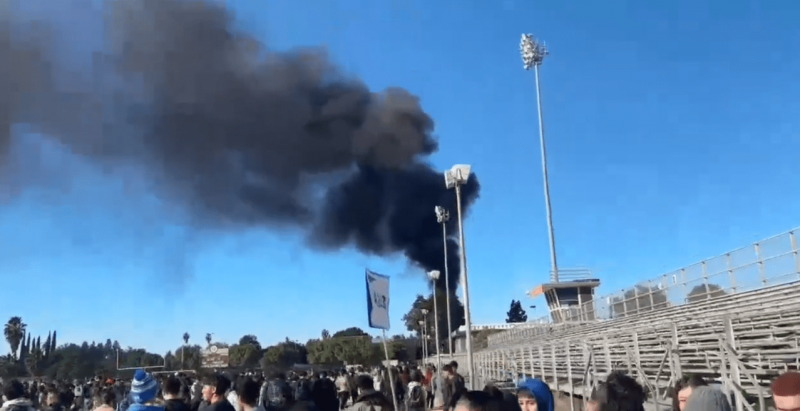 Students evacuated after roof fire at LA high school