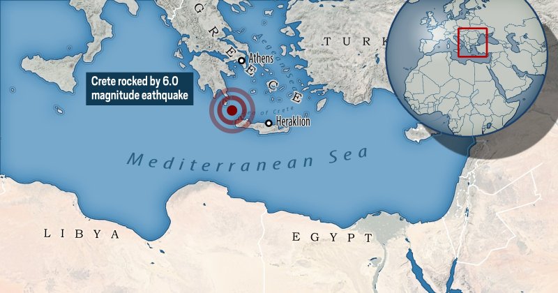 Earthquake of magnitude 6.36 strikes Greece