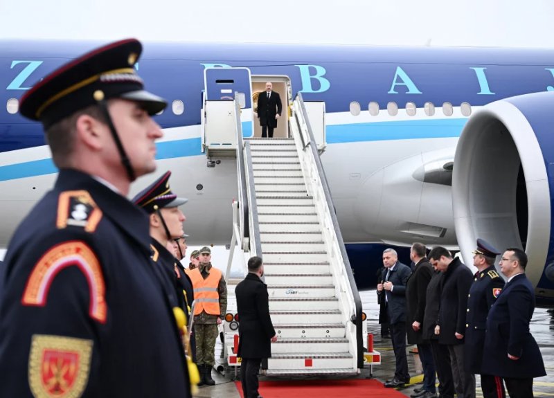 News about - President Ilham Aliyev lands in Slovakia for official visit
