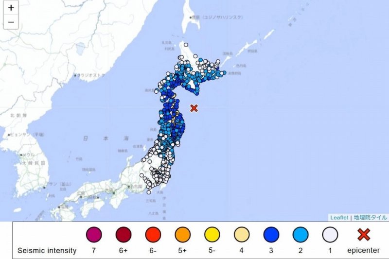 Strong 6.7-magnitude quake shakes northern Japan