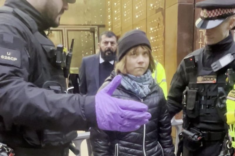 Greta Thunberg arrested at Palestine Action protest in London
