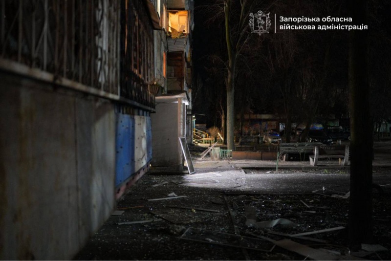 Russian attack hits Zaporizhzhia, homes damaged and fires break out