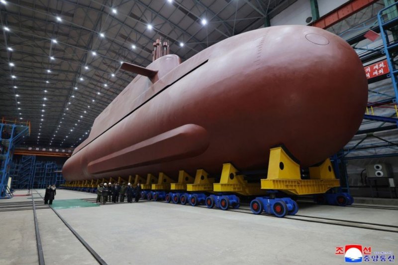 N. Korea's Kim inspects new 8,700-ton nuclear-powered submarine