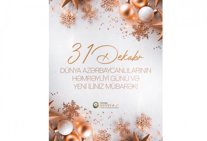 Ilham Aliyev makes post on World Azerbaijanis Solidarity Day and New Year