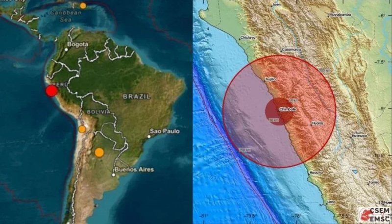 Magnitude 6.2 earthquake strikes near Peru coasts  -VIDEO  