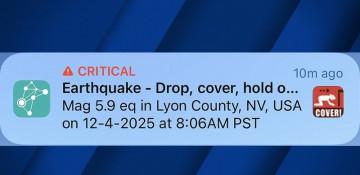 False quake alert hits Nevada, California residents alarmed