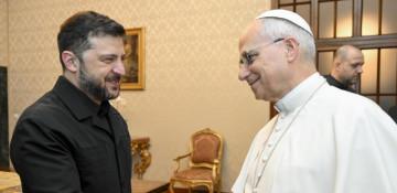 Pope Leo meets Volodymyr Zelensky in Castel Gandolfo