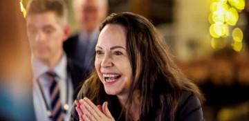 Machado reaches Oslo after missing Nobel Ceremony 