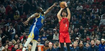 Grant, Sharpe lift Blazers past Warriors 136-131