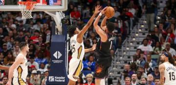 Booker’s late surge lifts Suns past Pelicans 115-108
