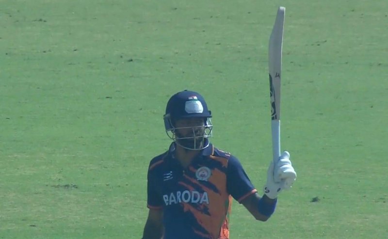 Hardik Pandya hits 34 in an over for maiden List A ton