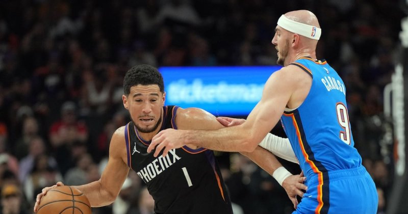 Booker’s late 3 lifts Suns over Thunder 108-105