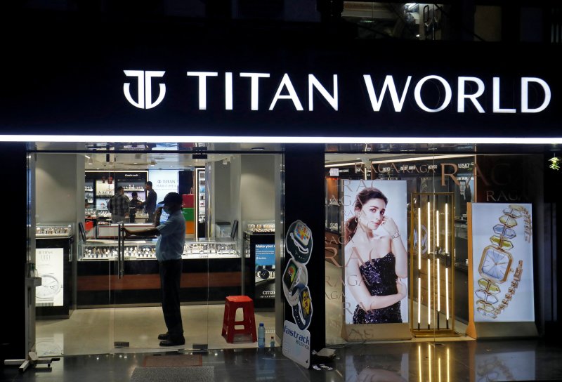 Indian jewellery stocks climb, Titan hits record high