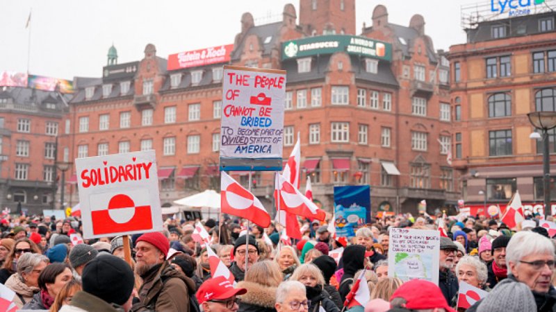 Denmark protesters back Greenland after Trump’s takeover threat