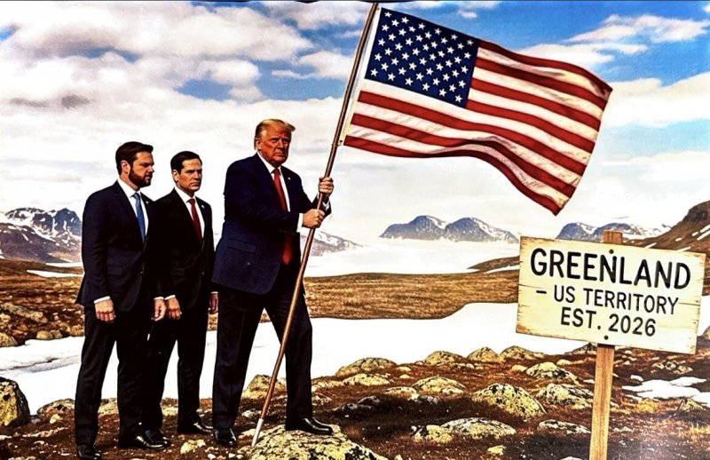 News about - Trump shares AI-generated images of US claiming Greenland –  PHOTO 