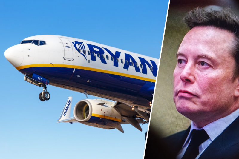 Elon Musk hints at buying Ryanair amid feud with airline CEO