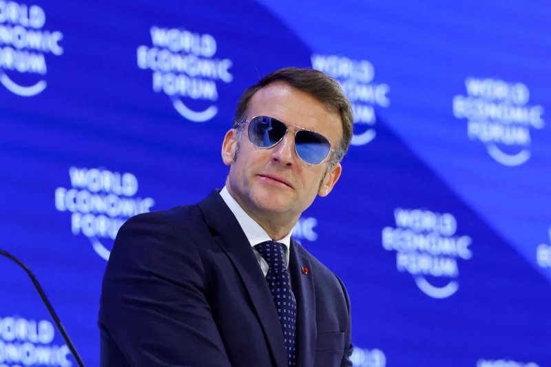 Trump mocks Macron's Davos sunglasses