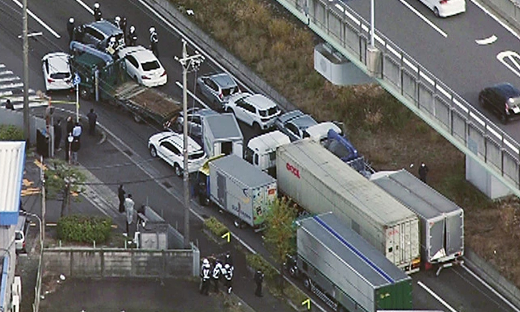 Six injured in multi-vehicle accident in central Tokyo