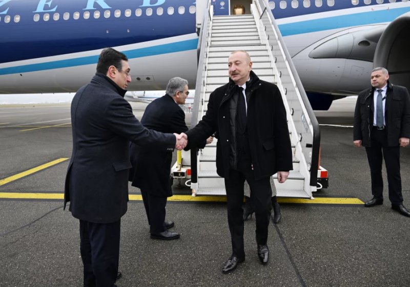 News about - President Aliyev arrives in Switzerland to attend WEF annual meeting
