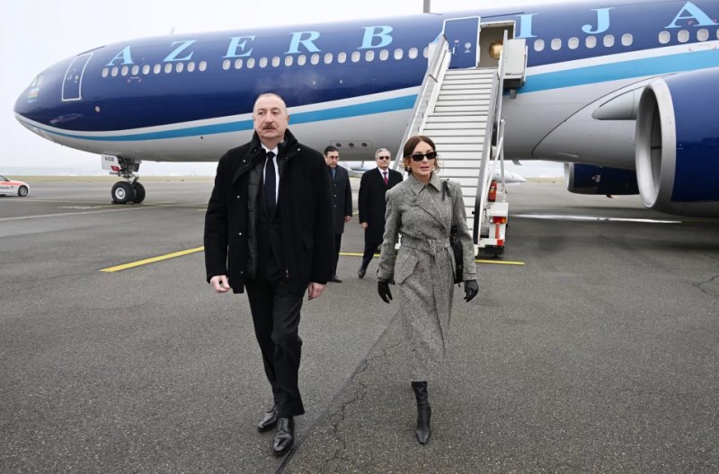 News about - President Aliyev arrives in Switzerland to attend WEF annual meeting